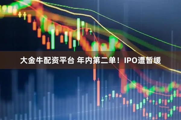 大金牛配资平台 年内第二单！IPO遭暂缓